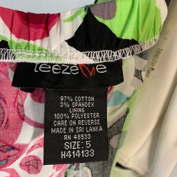 teeze Me Strapless Floral Mini Dress Size 5 - Picture 7 of 7